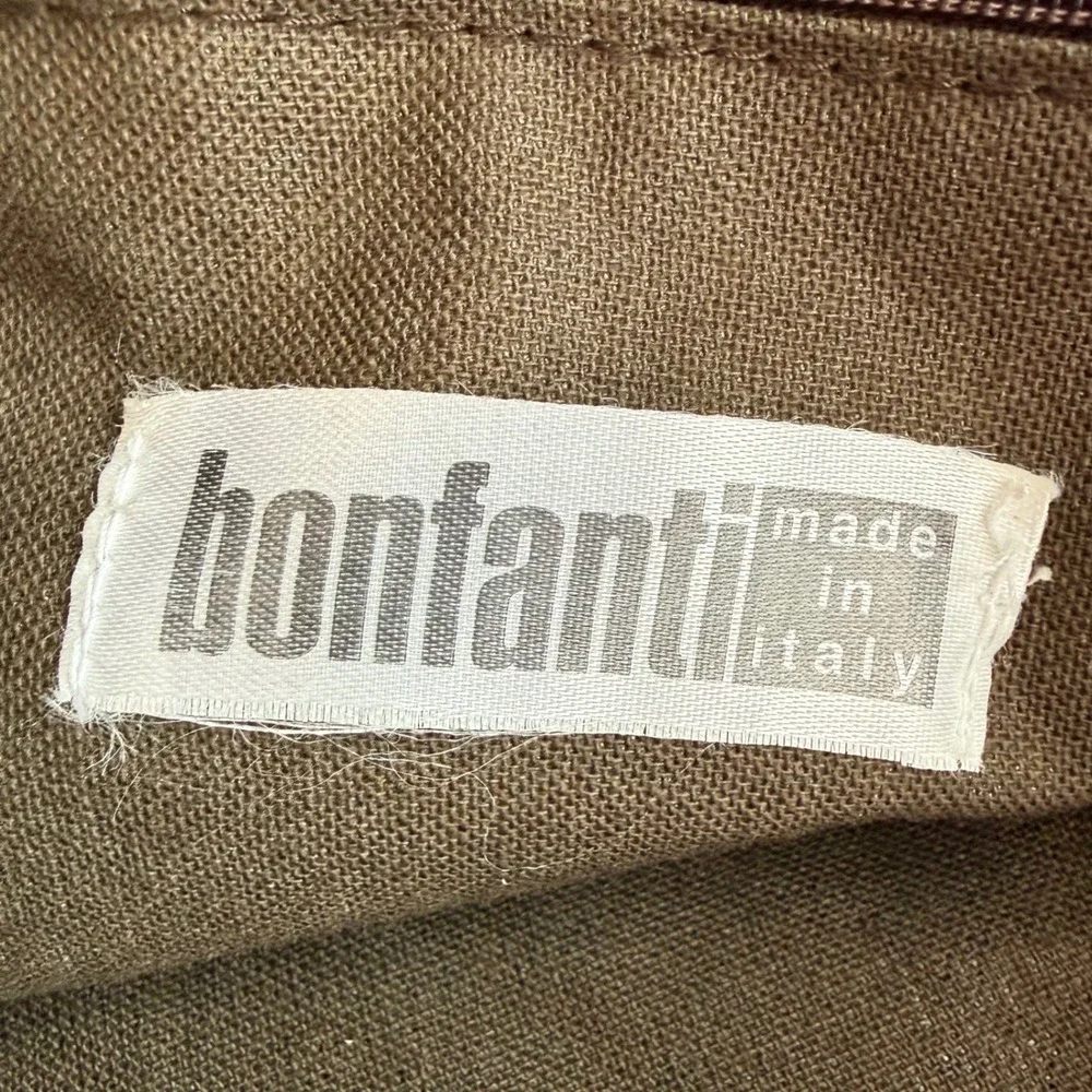 Vintage‎ Bonfanti Made in Italy Knit Hobo Shoulder Bag Leather Trim Virgin Wool